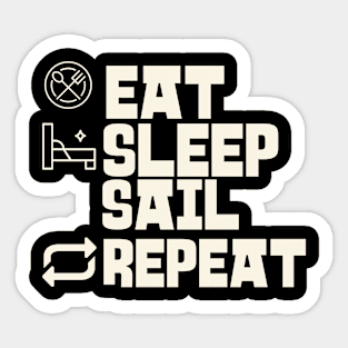 Eat Sleep Sail Repeat Sticker